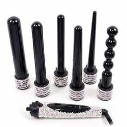 Interchangeable Swarovski Crystal Hair Curling wands-Hair Styling Tools