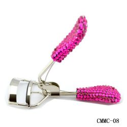 Glamour Pink Jewel Encrusted Eyelash Curler-Beauty Tools