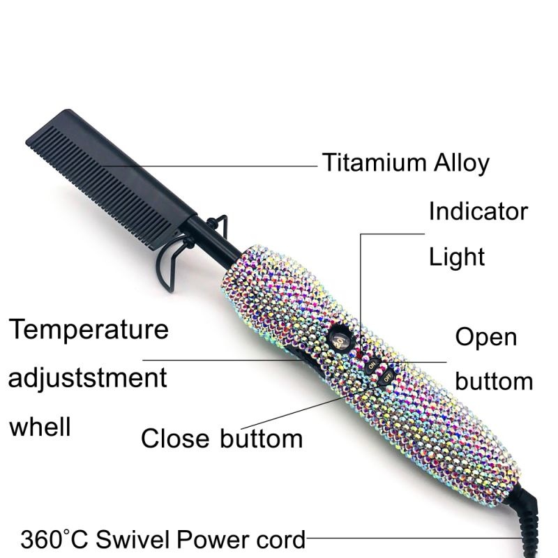 Bling Crystal Electric Hot Comb