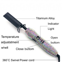 Bling Crystal Electric Hot Comb