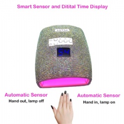 Rechargeable UV Nail Lamp with Bling Crystals