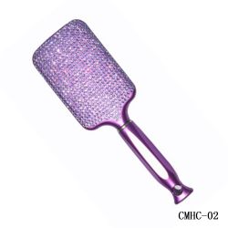 Purple Crystal Paddle Hair Brush-Hair Beauty Tools
