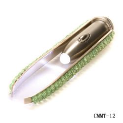 Green Crystal LED Lighted Eyebrow Tweezers-Beauty Tools